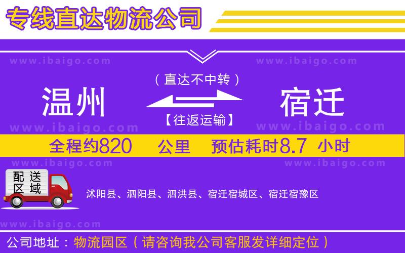 溫州到宿遷貨運公司