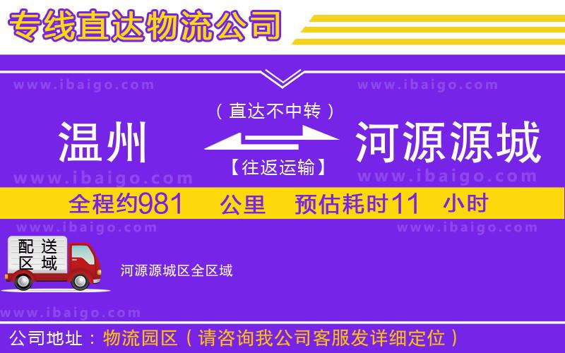 溫州到河源源城區(qū)貨運(yùn)專(zhuān)線