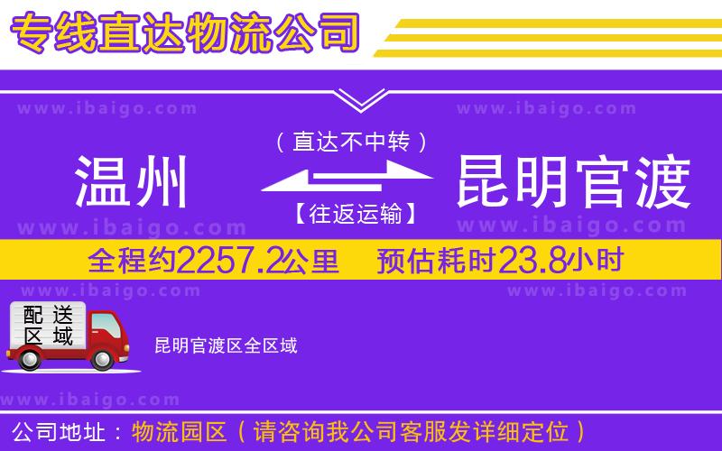 溫州到昆明官渡區(qū)貨運公司