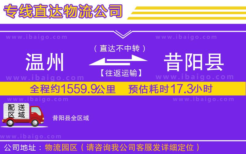 溫州到昔陽(yáng)縣物流專(zhuān)線(xiàn)