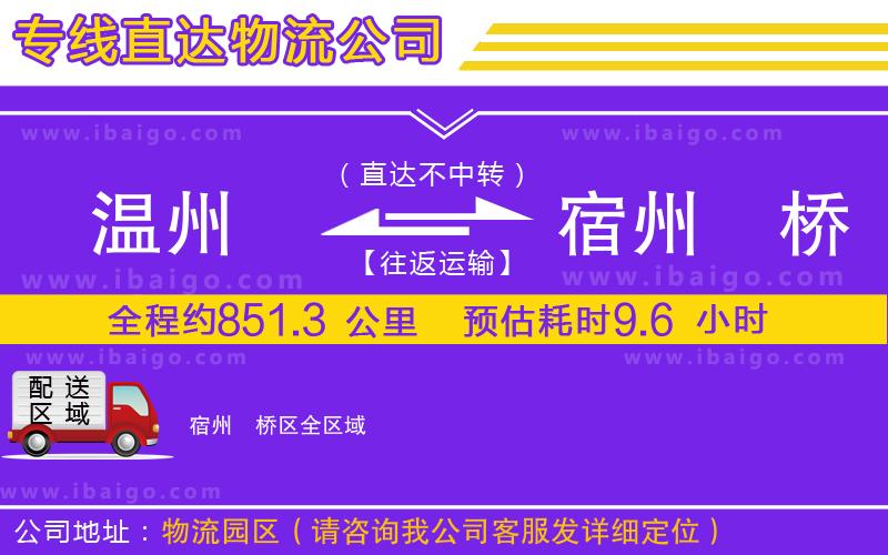 溫州到宿州埇橋區(qū)物流公司 溫州到宿州埇橋區(qū)物流公司
