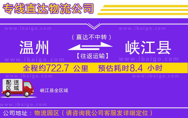 溫州到峽江縣貨運公司