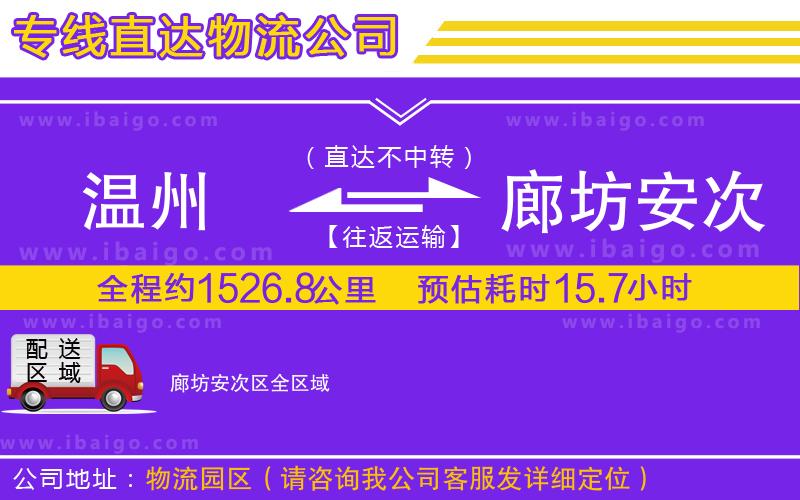 溫州到廊坊安次區(qū)物流專線 溫州到廊坊安次區(qū)物流專線