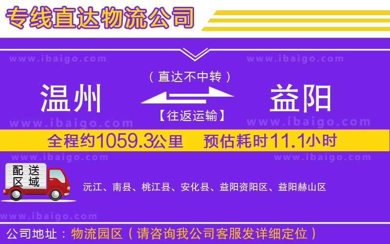 溫州到益陽(yáng)物流專線