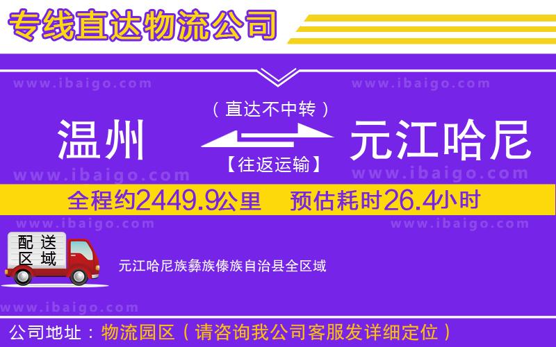 溫州到元江哈尼族彝族傣族自治縣貨運(yùn)專線 溫州到元江哈尼族彝族傣族自治縣貨運(yùn)專線