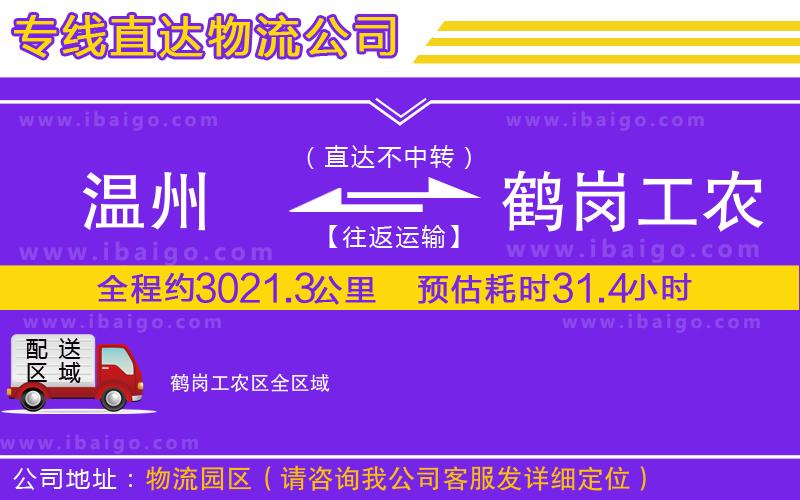 溫州到鶴崗工農(nóng)區(qū)物流公司 溫州到鶴崗工農(nóng)區(qū)物流公司