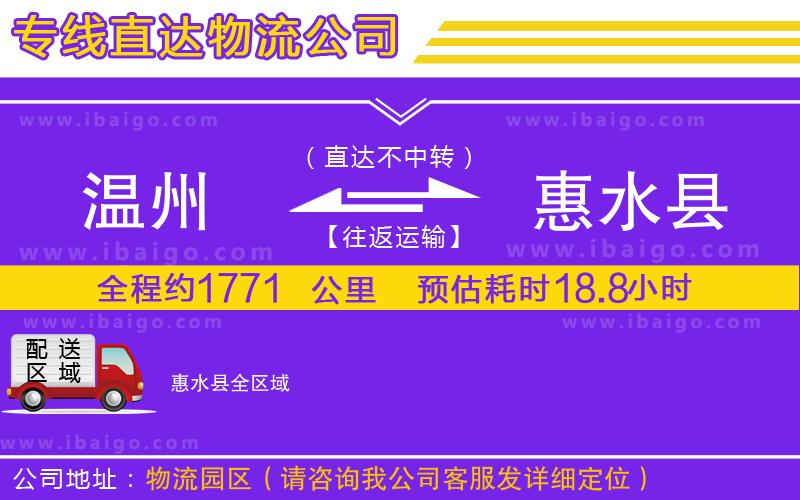 溫州到惠水縣物流公司 溫州到惠水縣物流公司