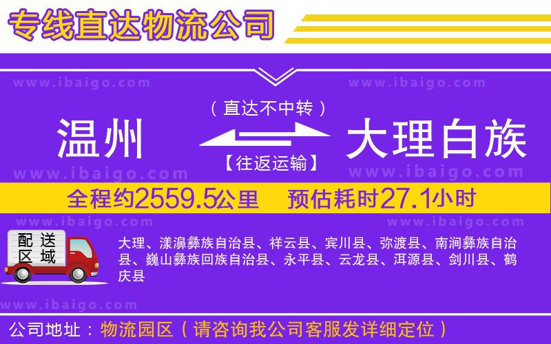 溫州到大理白族自治州物流專線 溫州到大理白族自治州物流專線