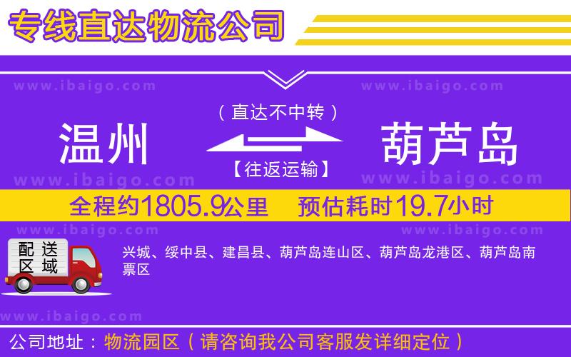 溫州到葫蘆島貨運(yùn)專(zhuān)線