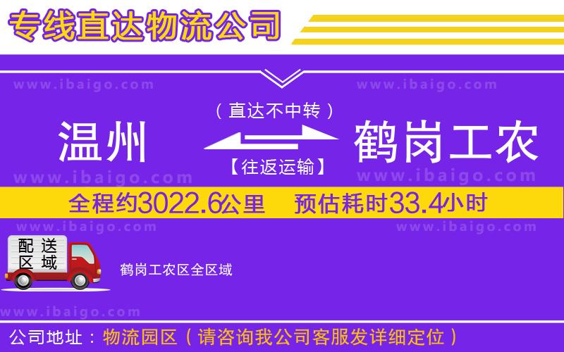 溫州到鶴崗工農(nóng)區(qū)物流 溫州到鶴崗工農(nóng)區(qū)物流