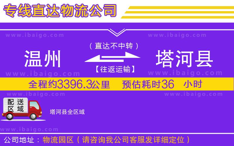 溫州到塔河縣貨運